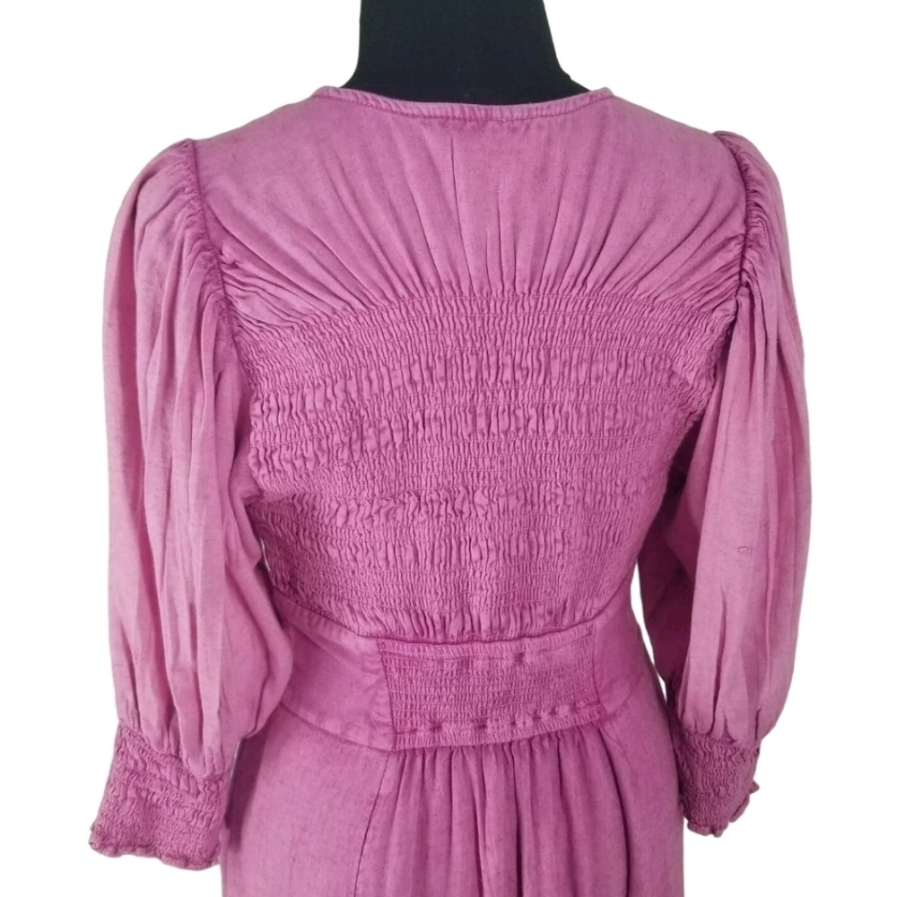 Free People Mauve Maxi Dress with Tie-Front - Picture 9 of 16